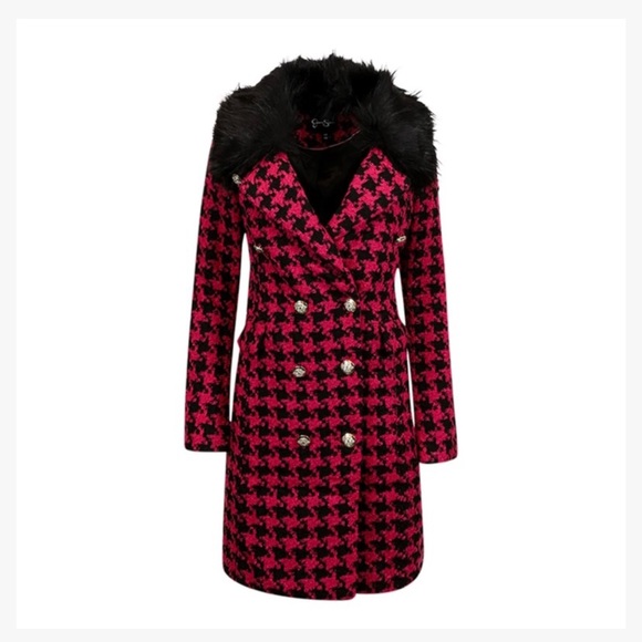 Jessica Simpson Women's Houndstooth Peacoat